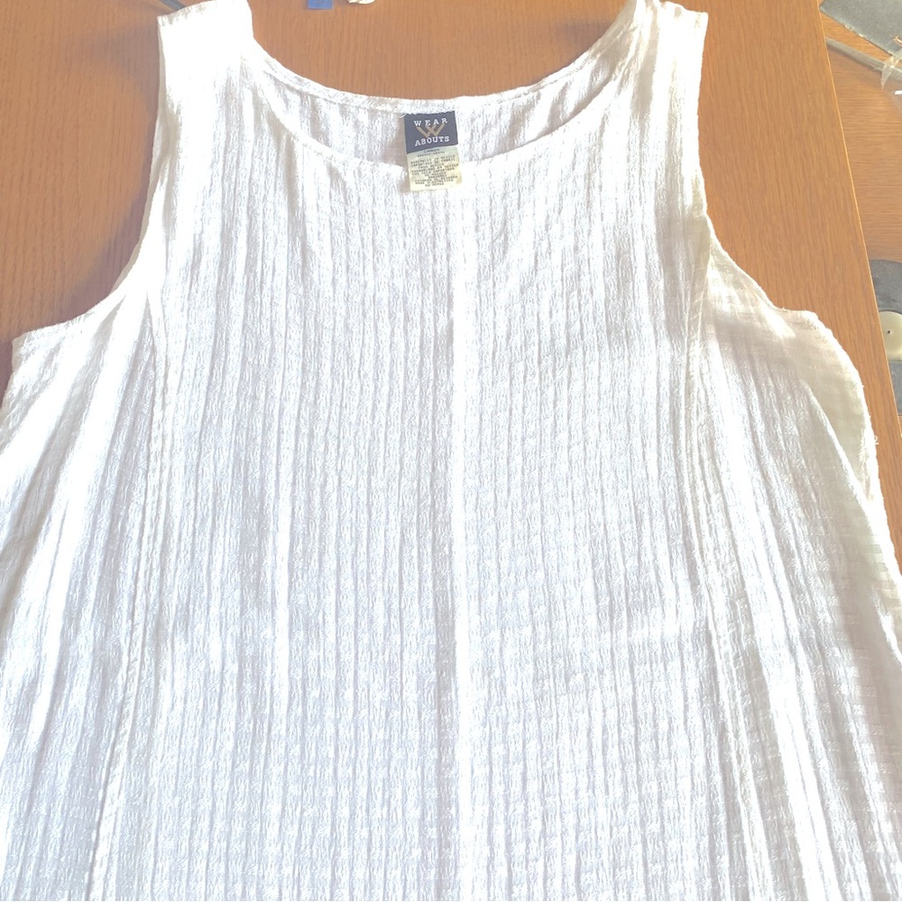 White Swim Coverup, Woven, Large